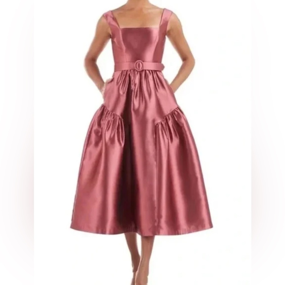 Kay Unger Lydia Satin Pink Dress 8